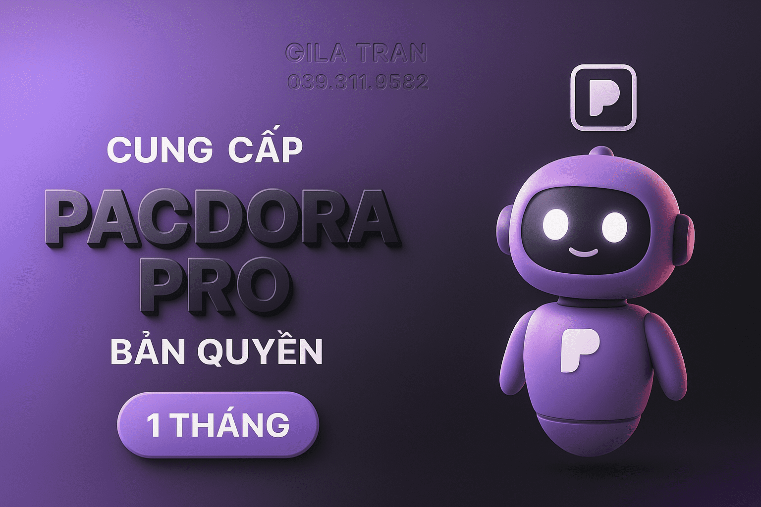 NÂNG CẤP PACDORA PRO - 1 THÁNG